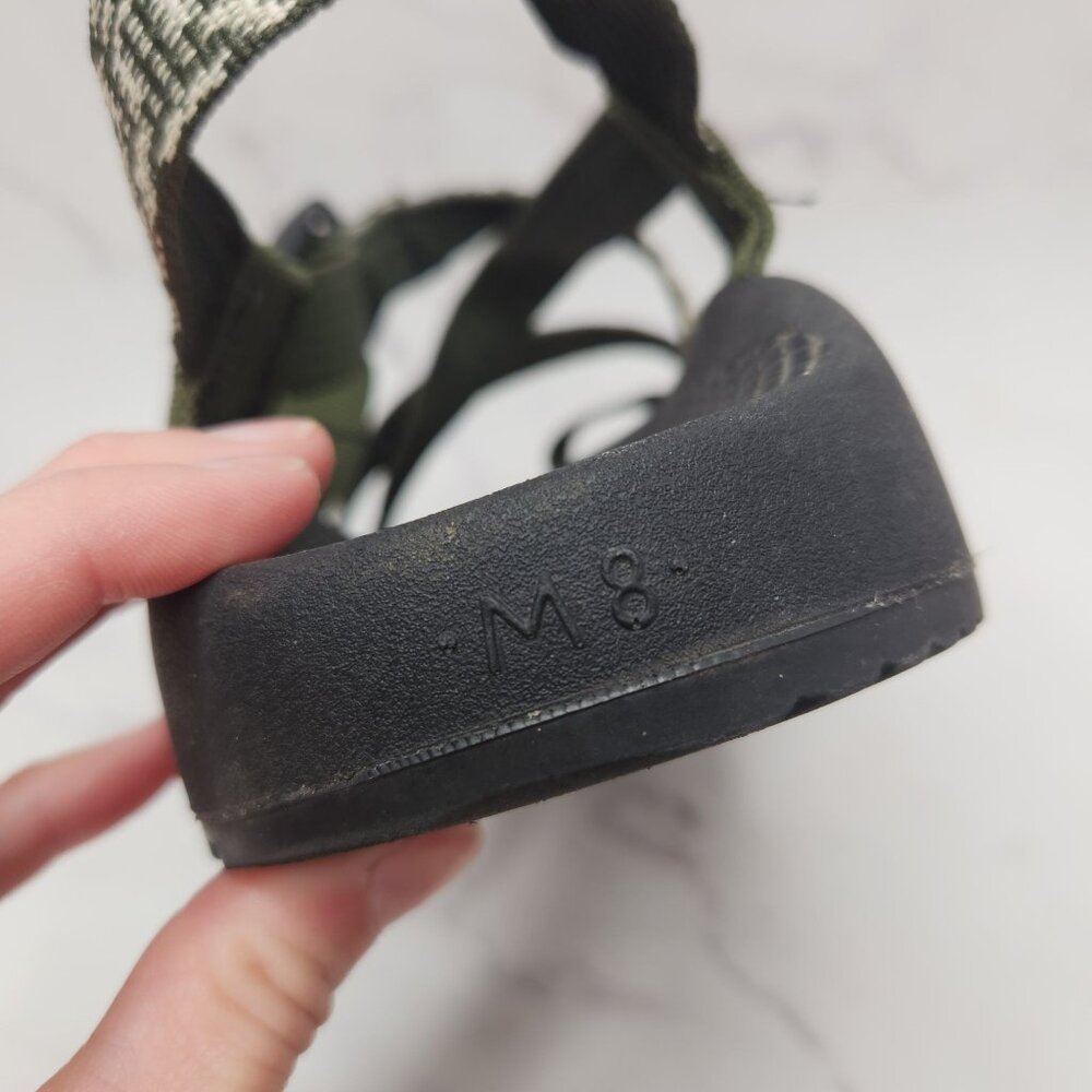 Chaco Z/2 Hiking Sandals Olive Green Canvas Outdoors Z2 Men's 8 - Picture 7 of 9
